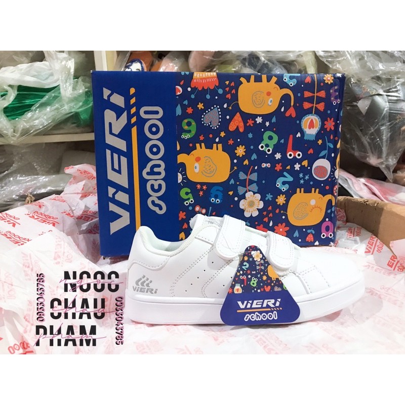 Giày thể thao trắng cho bé . Hàng xuất dư cực xịn xò full đầy đủ các phép luôn ạ😂😂(sz 29-32)