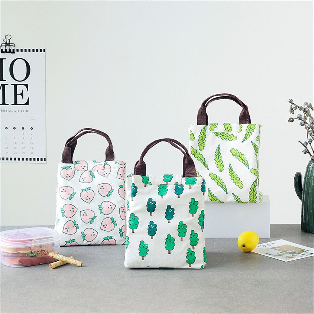 Daphne Túi Đựng Cơm Trưa Giữ Nhiệt Chống Thấm Nước In Họa Tiết Hoạt Hình Dễ Thương