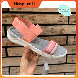 Sandal literide quai chun siêu êm mềm nhẹ, bền đẹp màu cam siêu xinh cho nữ