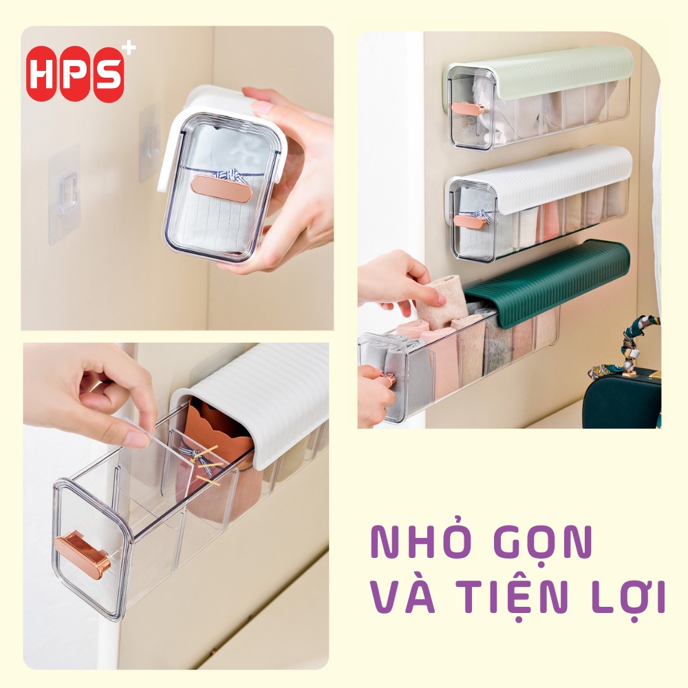 Hộp đựng đồ lót, đựng tất vớ đa năng thiết kế treo tường tiện lợi