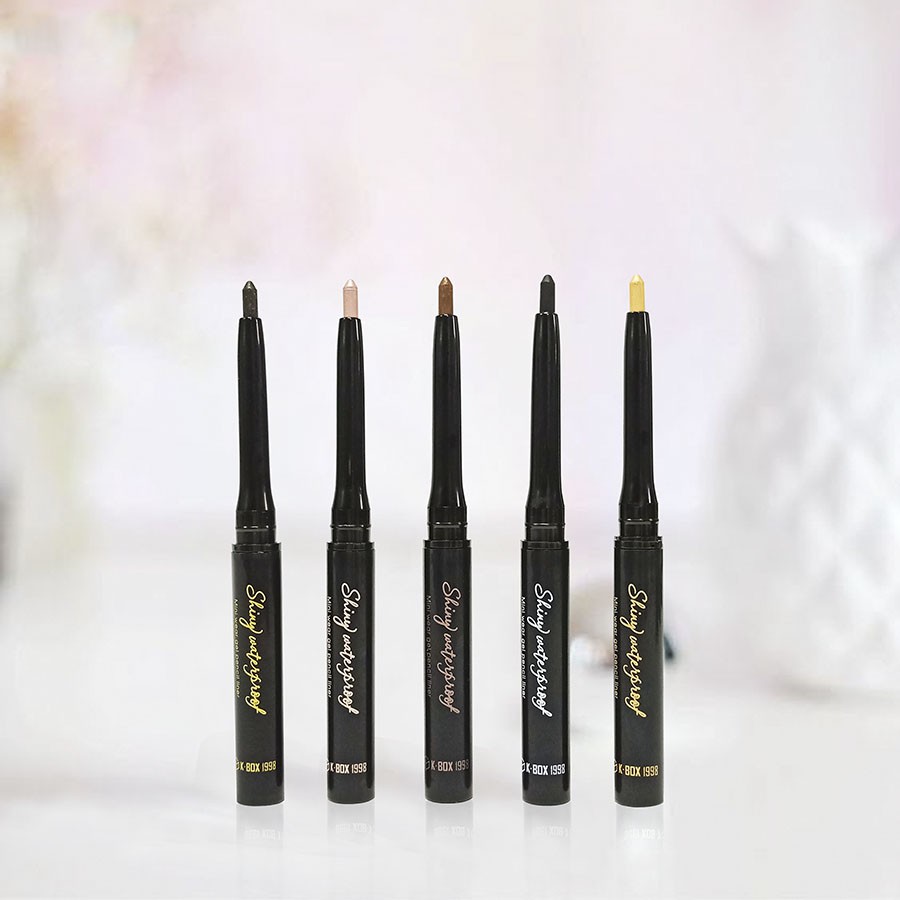 Combo 5 Màu Chì Kẻ Mắt Shiny Water Proof Mini Wear Gel Pencil Liner Siêu Bám Hàn Quốc