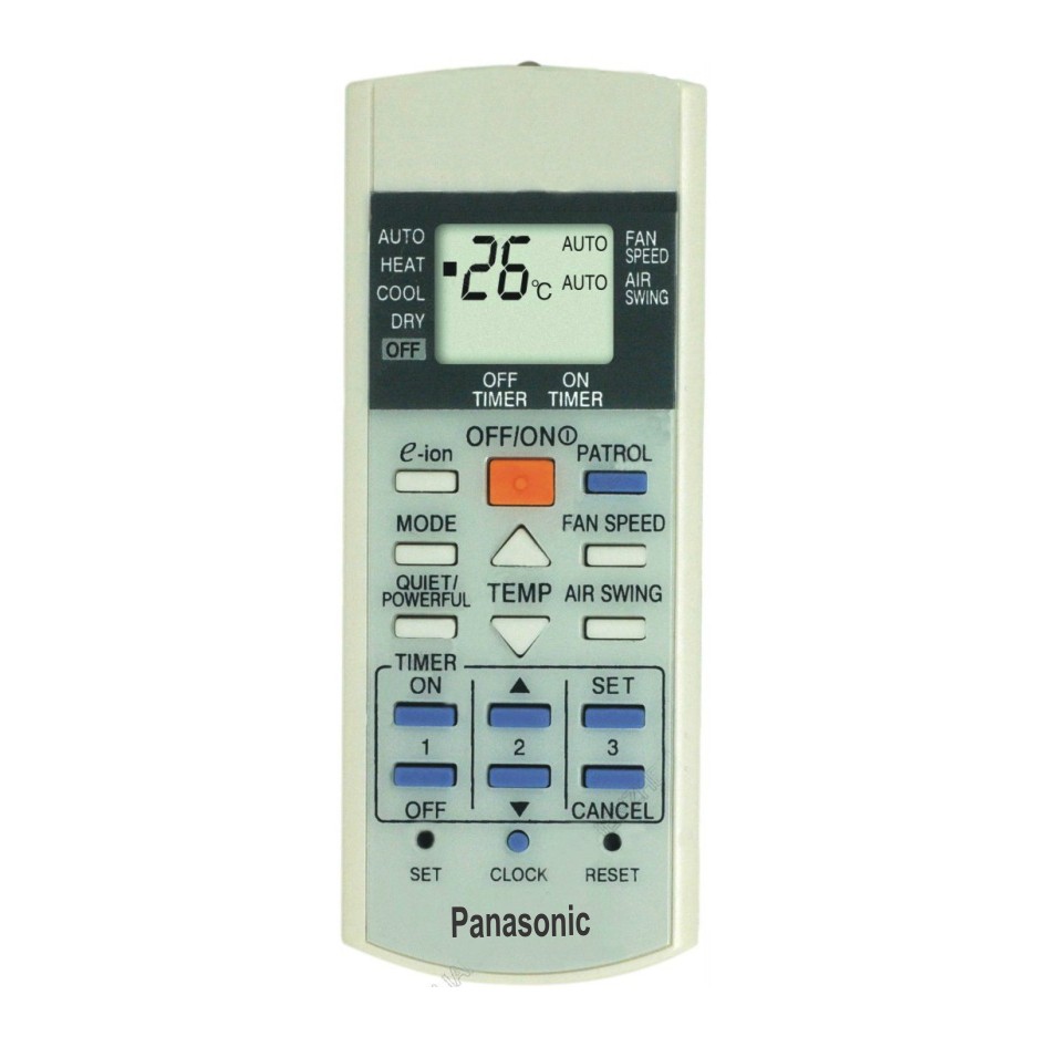 Điều khiển - remote máy lạnh Panasonic (E-ion).