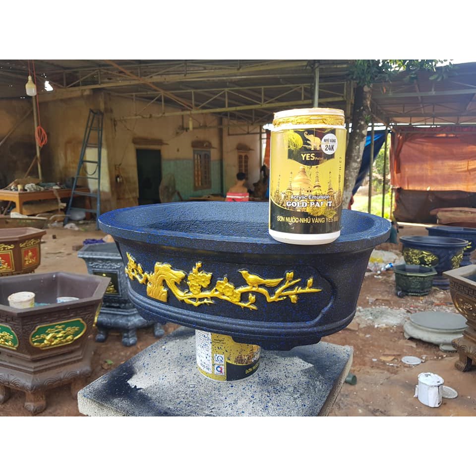 Khuôn đúc chậu bonsai ovan 45