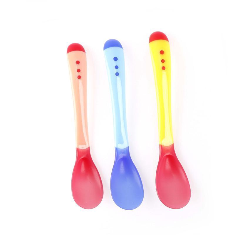 1 Muỗng Silicone Cách Nhiệt Cho Bé Tập Ăn