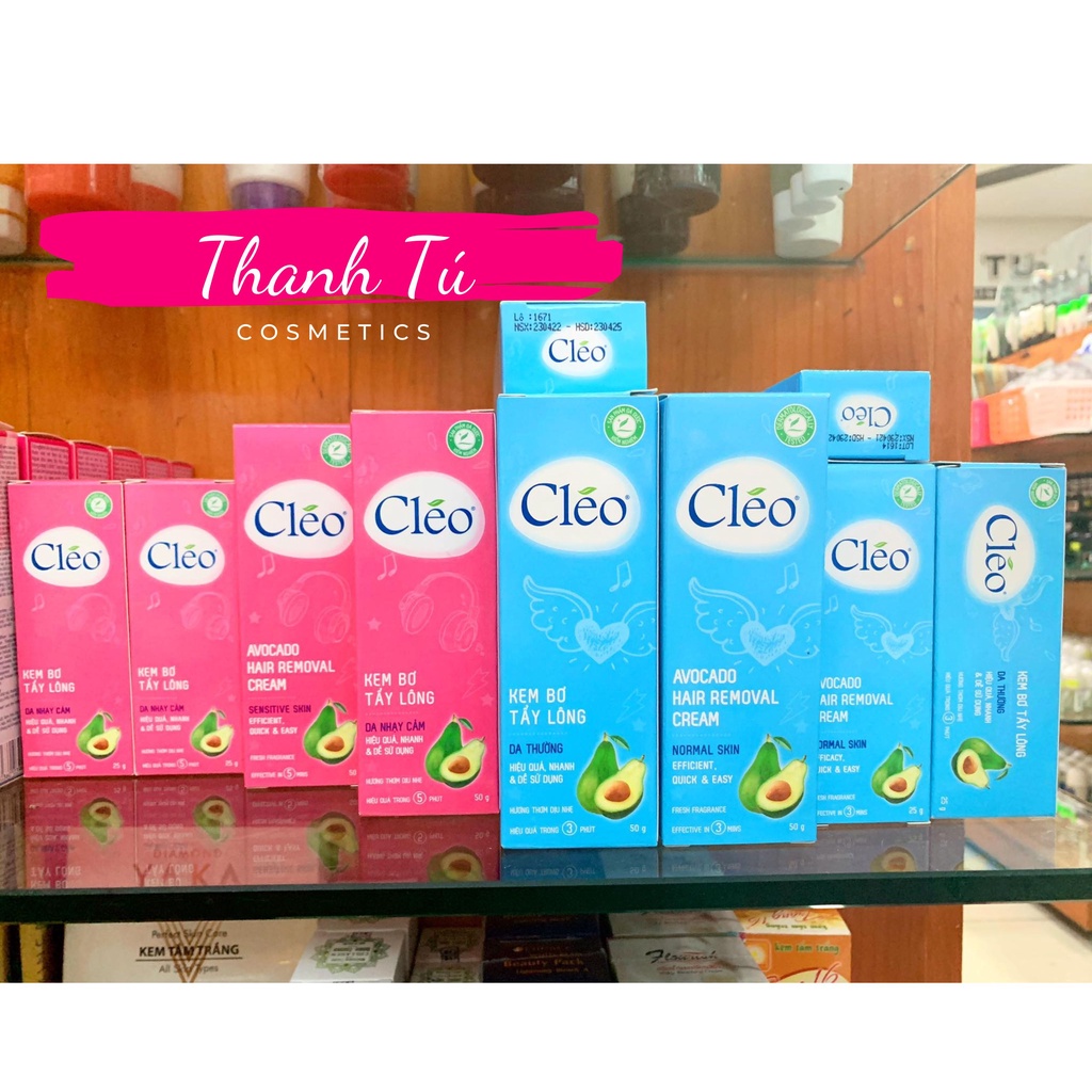 Kem Tẩy Lông CLEO Dành Cho Da Thường Hair Removal Cream Normal Skin Chiết Xuất Bơ An Toàn, Không Gây Đau Rát
