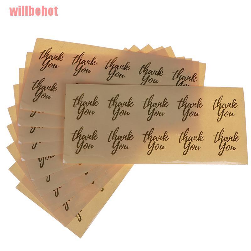 Set 100 Miếng Dán Chữ Thank You Xinh Xắn