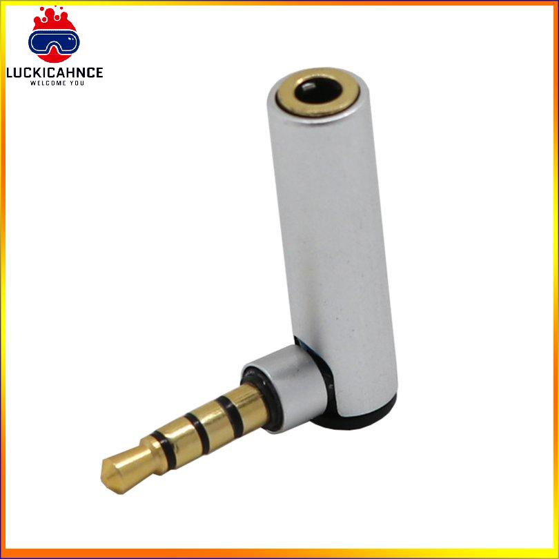 【6/6】1PC 3.5mm Jack Male to Female L Shape 90 Degree Right Angled Adapter Plug