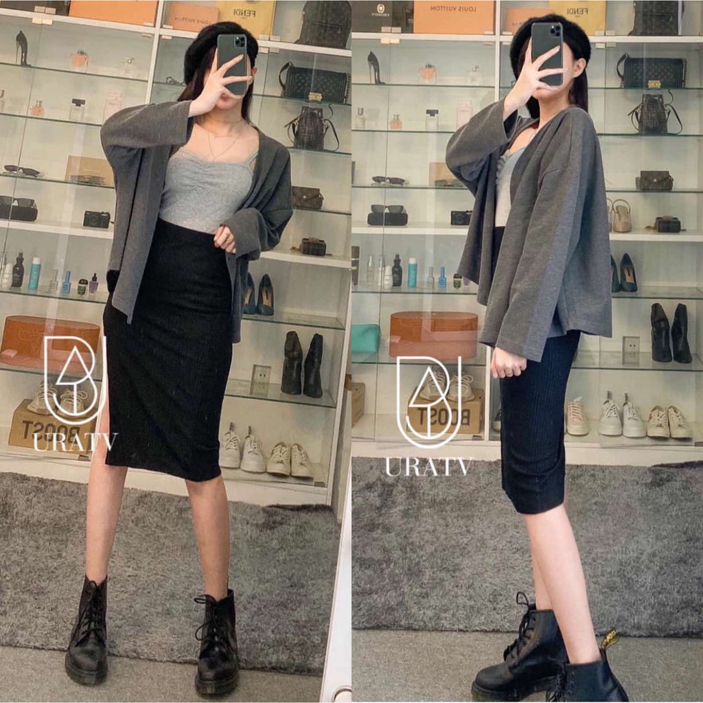 [FREESHIP-HÀNG CHUẨN XỊN] CHÂN VÁY THUN GÂN xẻ đùi F21 | BigBuy360 - bigbuy360.vn