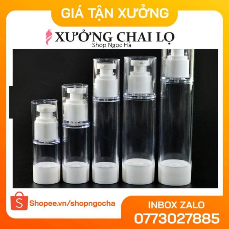 Chai Chiết Mĩ Phẩm ❤ GIÁ TỐT NHẤT ❤ Chai nhựa xịt giọt hút chân không 50ml chiết mỹ phẩm , phụ kiện du lịch