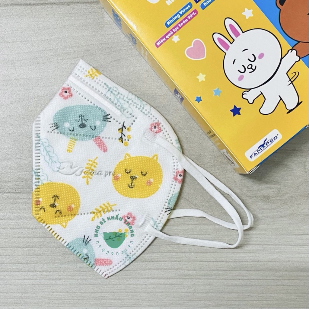 Khẩu trang N95 kids FAMAPRO hộp 10 cái