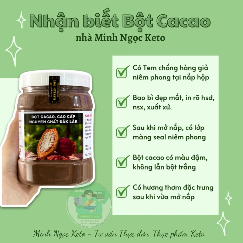 Bột Cacao Nguyên Chất - For Keto