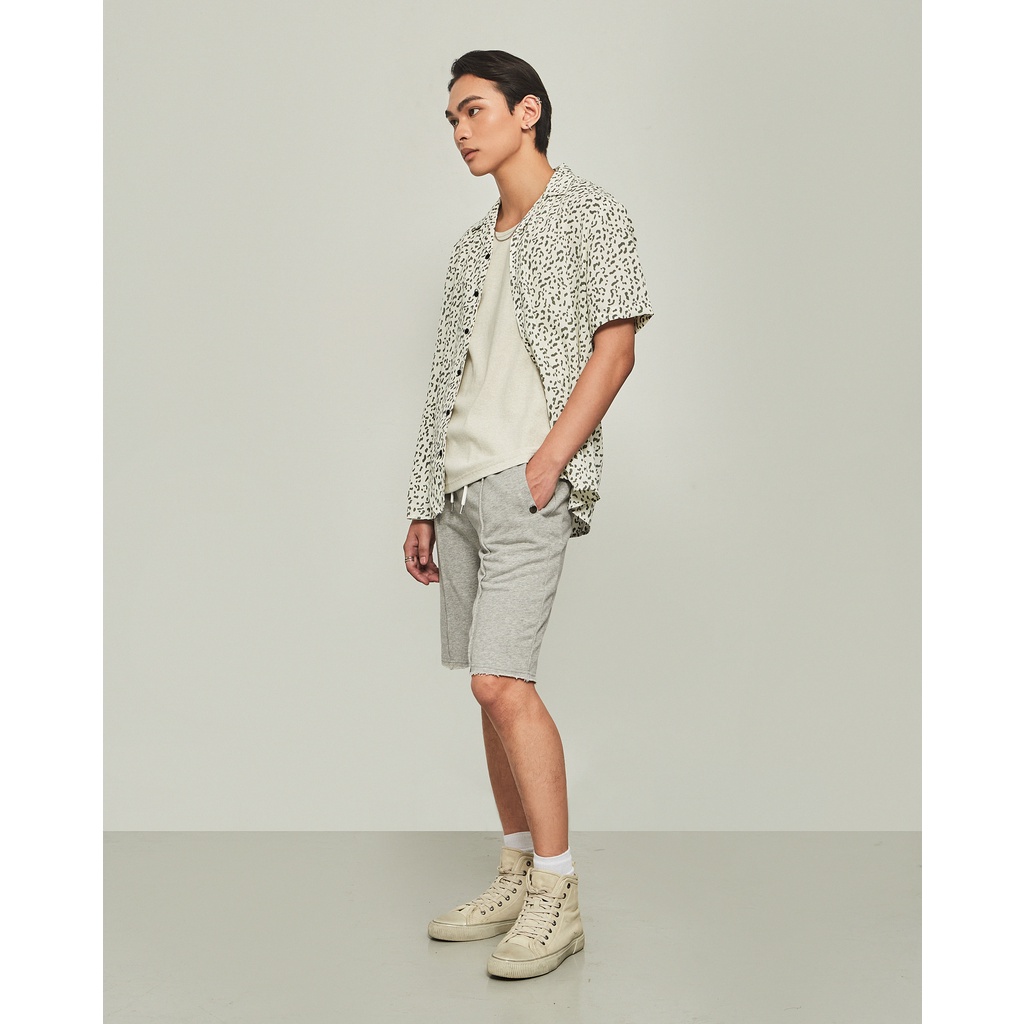 Áo sơ mi ngắn tay nam họa tiết chống nhăn Highway (Menswear) Wildcat Be Nhạt