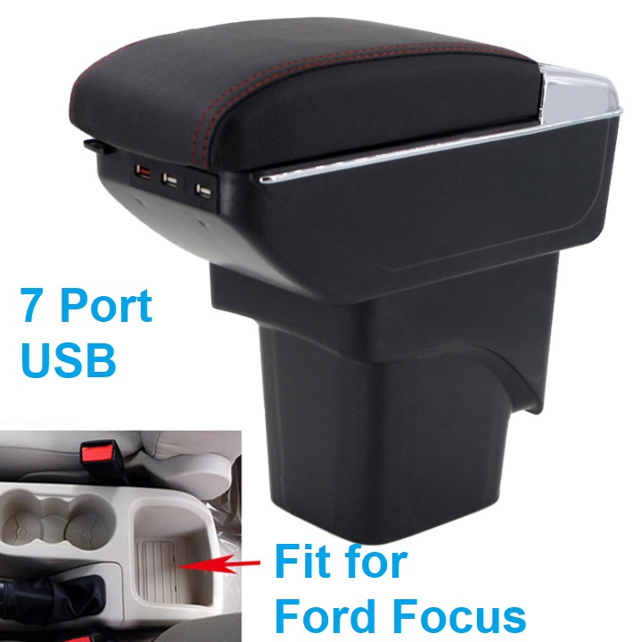 Hộp tỳ tay, đệm tỳ tay lắp cho xe ô tô Ford Focus, Armrest box Ford Focus