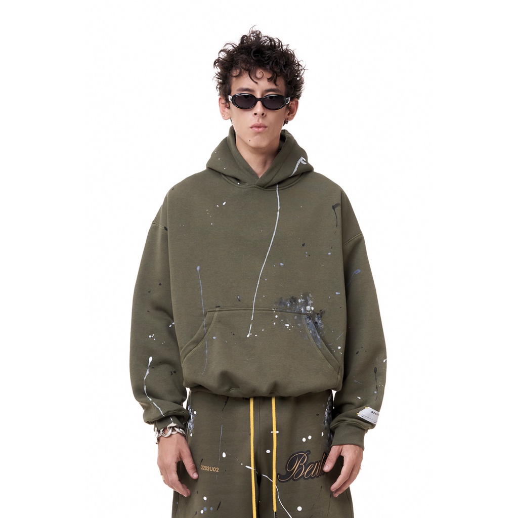 Mua Áo Hoodie nam BEUTER OLIVE BOXY HOODIE - ONYX giá rẻ nhất | TecKi.Vn