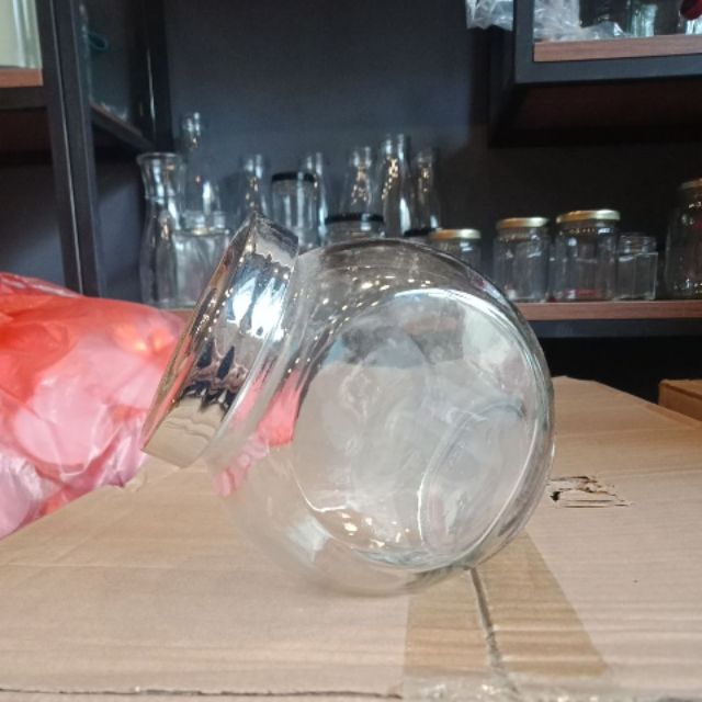 Hủ nghiêng 380ml hai đáy nắp nhựa bạc