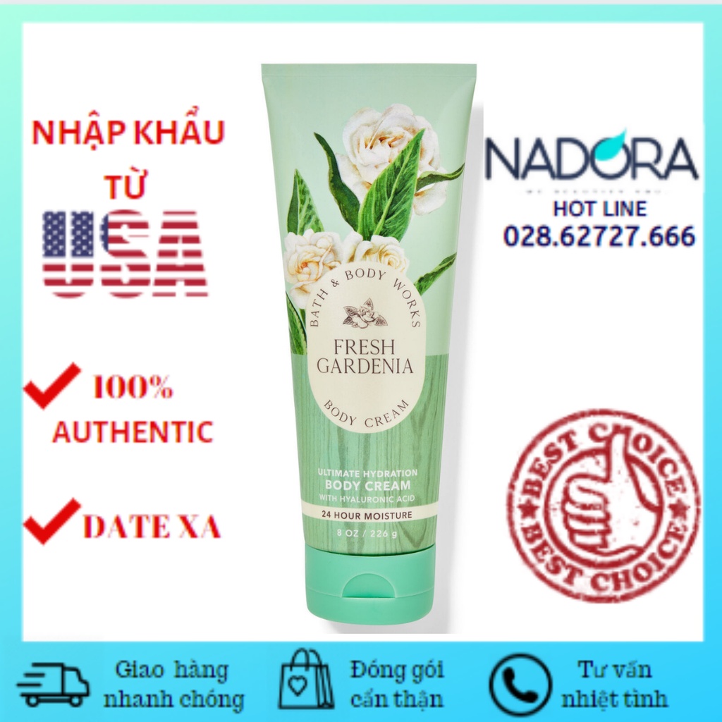 Kem Dưỡng Thể Fresh Gardenia Bath And Body Works Body Creamn 226g