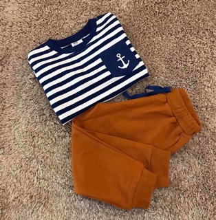 Bộ nỉ mỏ neo H&M cho bé trai