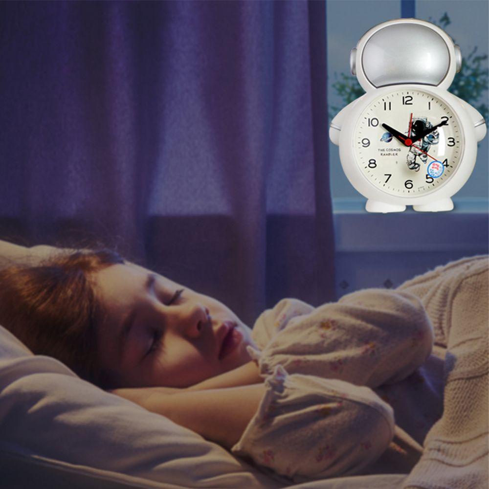LAKAMIER Đồng Hồ Báo Thức Chạy Bằng Pin Với Họa Tiết Hoạt Hình Phi Hành Gia