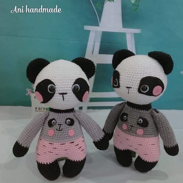Gấu trúc panda bằng len