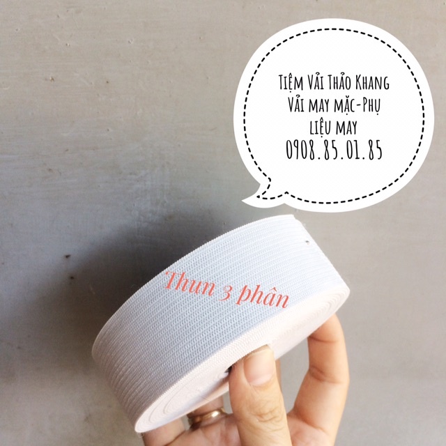 🍓 Dây Thun Lưng Quần Chất Lượng Cuộn 5 Mét/ 10 Mét  Màu Trắng, Màu Đen may lưng thun quần dùng trong may mặc, phụ liệu🍓