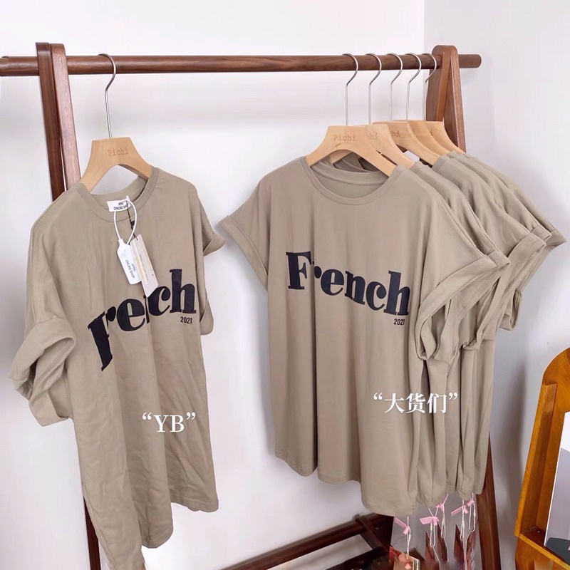 Áo Phông Nữ Form Rộng Chữ French Cánh Dơi - 2N.House