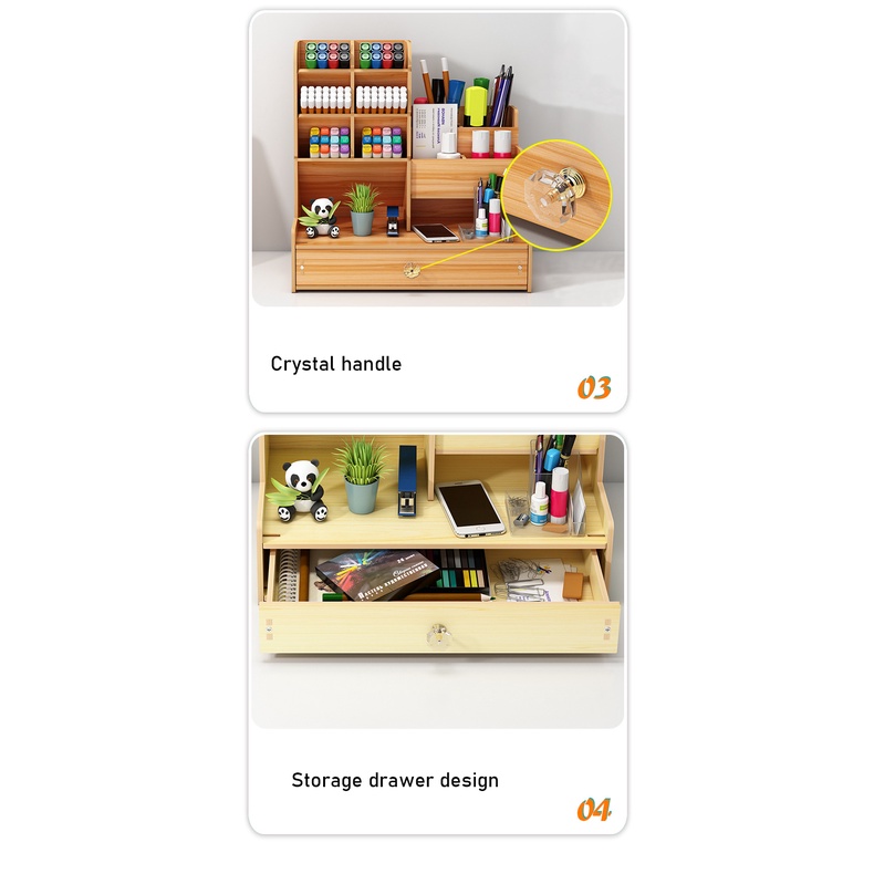 Hộp Đựng Bút Bằng Gỗ Để Bàn Tiện Dụng Cho Học Sinh / Văn Phòng