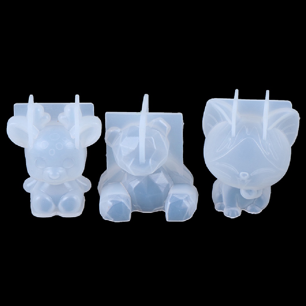 [Delication] Khuôn silicone Hình Gấu Hình Học Nổi Trang Trí Gương Trang Sức Hàng Hóa Trang Trí DIY