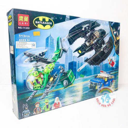 Lắp Ráp not Lego – BatMan BatWing Và The Riddler Heist – Bela – 513 Chi Tiết