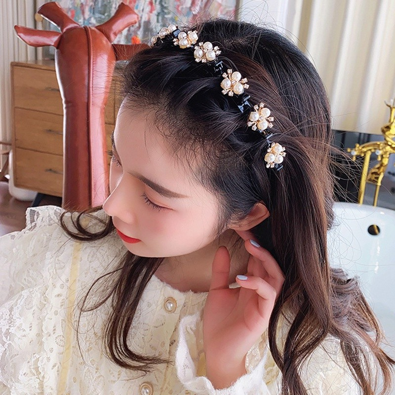 Kẹp tóc đính đá và ngọc trai thời trang cho nữ