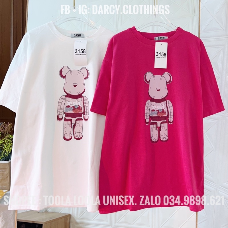 áo thun 3158 Gấu bearBrick ✨ FREESHIP ✨ áo thun unisex cotton khô