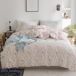 set MẦM NON HỒNG bộ Chăn Ga Gối 4 món COTTON ORGANIC 100% nhập khẩu HÀN QUỐC