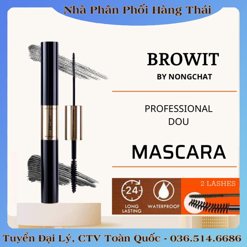 Mascara Browit by Nongchat My Everyday, 2 in1 UNIVERSAL Mascara & Eyeliner, Professional Duo Mascara - Hàng Nội Địa Thái