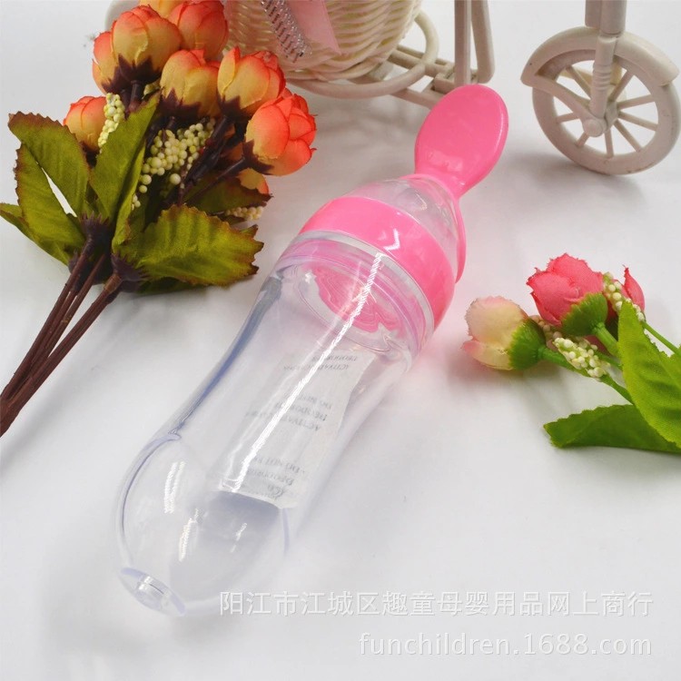 Bình Ăn Dặm Tiện Dụng Dành Cho Trẻ Nhỏ | Chai silicone Em Bé