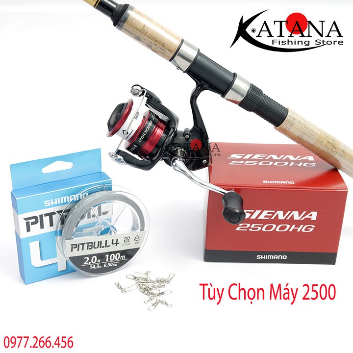 COMBO LURE MÁY ĐỨNG CẦN DAIWA SWEEPFIRE MÁY SHIMANO SIENNA 2019 + PE PITTBULL