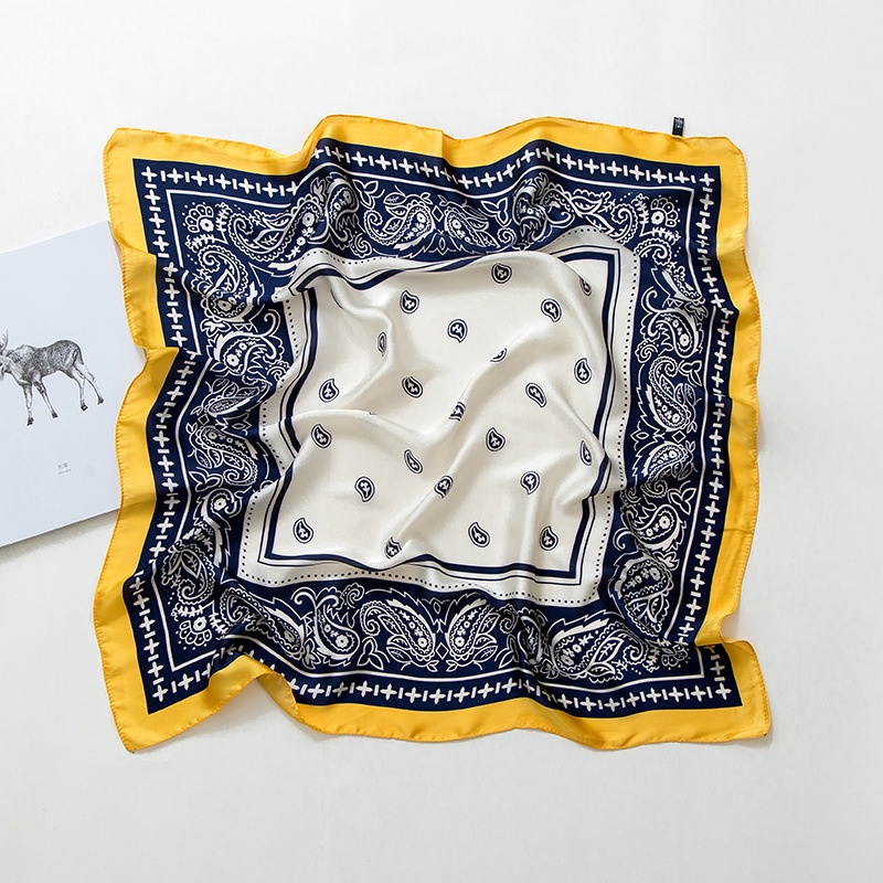 Khăn Choàng Lụa Nhân Tạo In Họa Tiết Thời Trang Kích Thước 70CM (27.55inch) Cho Nữ