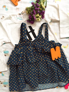 Set đầm chấm bi cho bé gái 1-5T