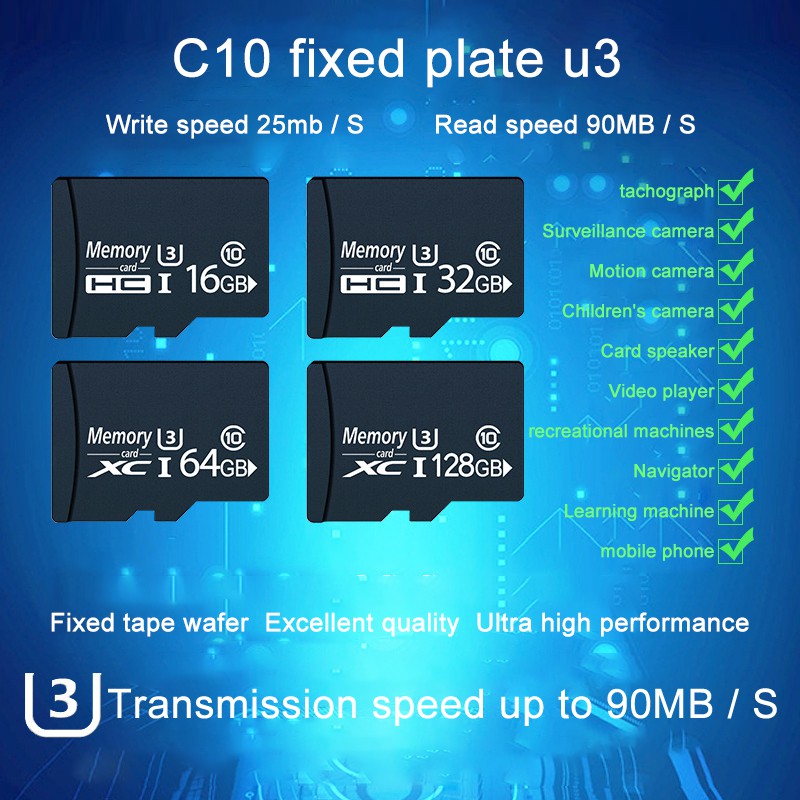 Thẻ Nhớ Micro SD HC 8G / 16G / 32G / 64G / 128G / 10 Class TF