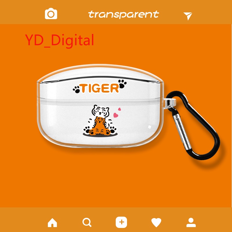 Vỏ bảo vệ hộp sạc tai nghe Sony WF-C500/WF-1000XM4 2022 Bluetooth không dây chống rơi giảm tiếng ồn hình hổ hoạt hình