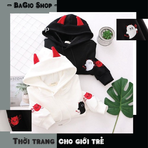 Áo hoodie ma vui vẻ 2 màu cực đẹp cho người từ 30-65kg