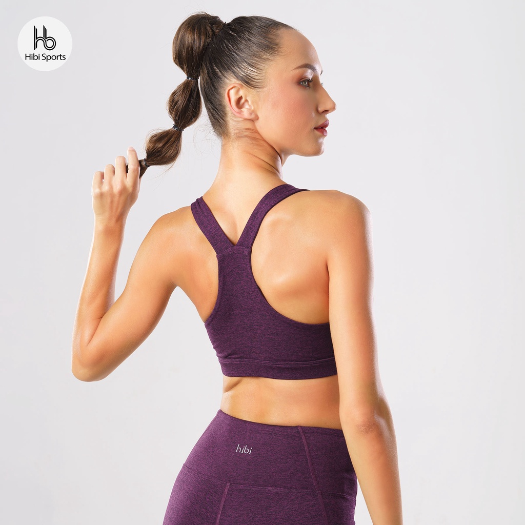Áo tập Yoga Hibi Sports HA135 - Kiểu ba lỗ 2 dây cổ tim - Kèm mút nâng ngực
