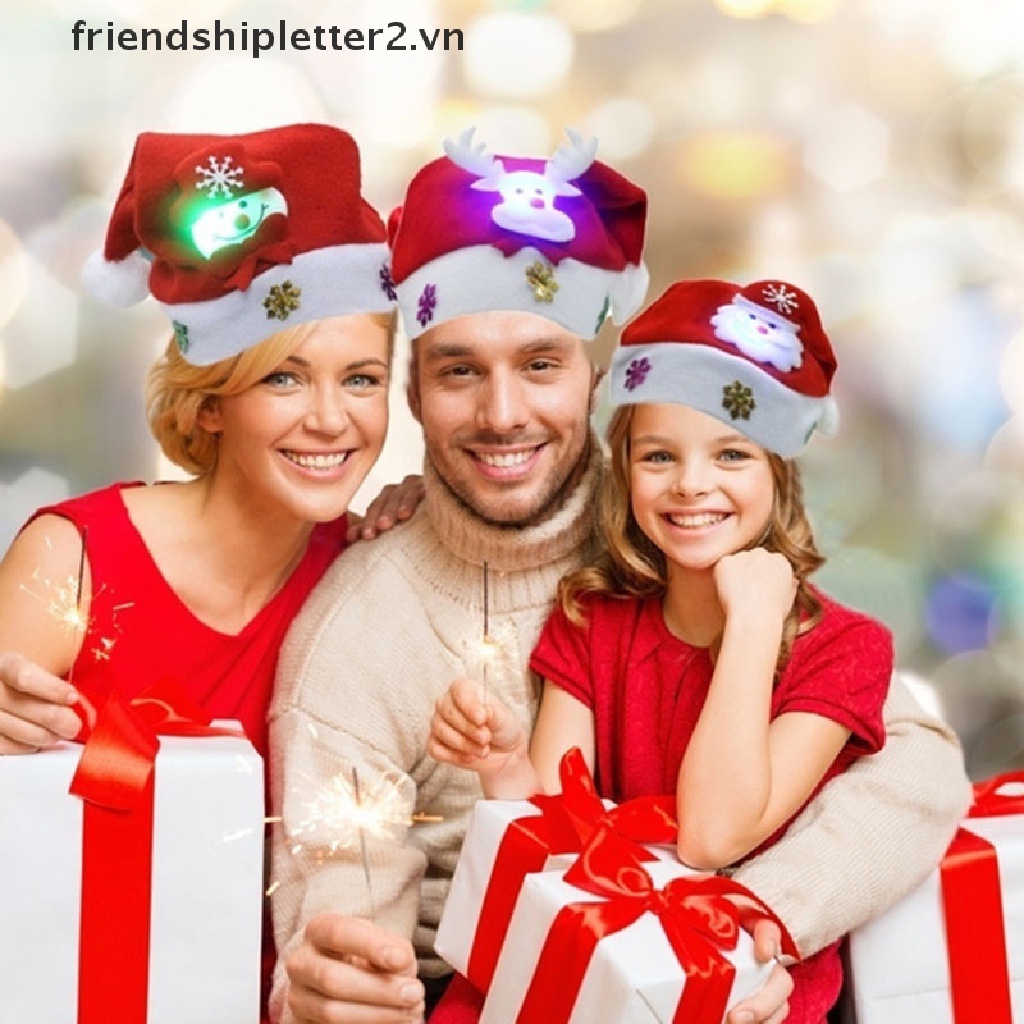 Mũ Giáng Sinh Có Đèn LED 2Vn Hình Ông Già Noel / Người Tuyết / Tuần