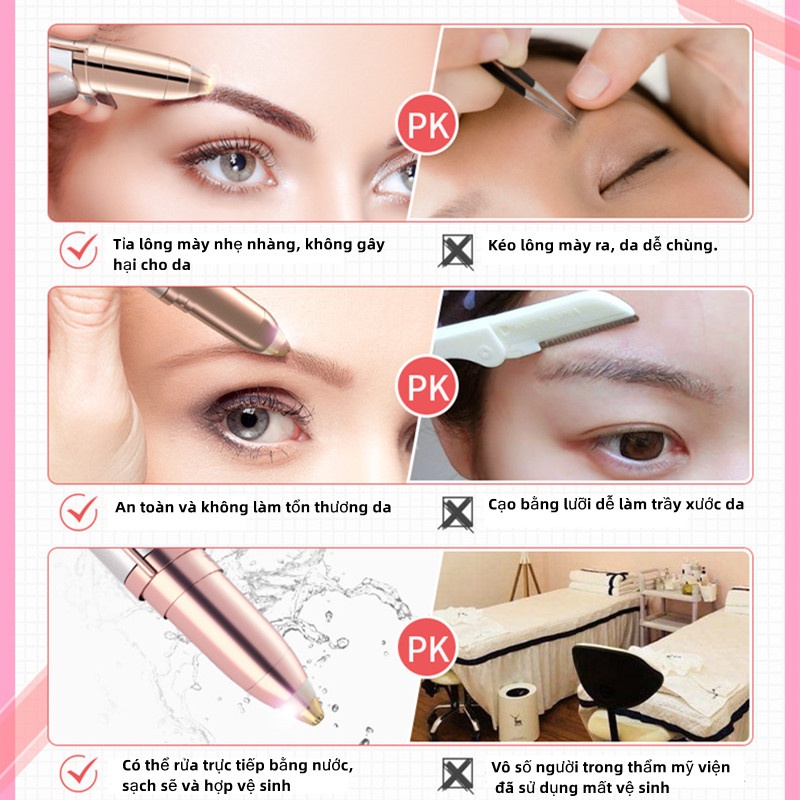 Máy tỉa lông mày GDTIMA chạy điện trang điểm cho nữ