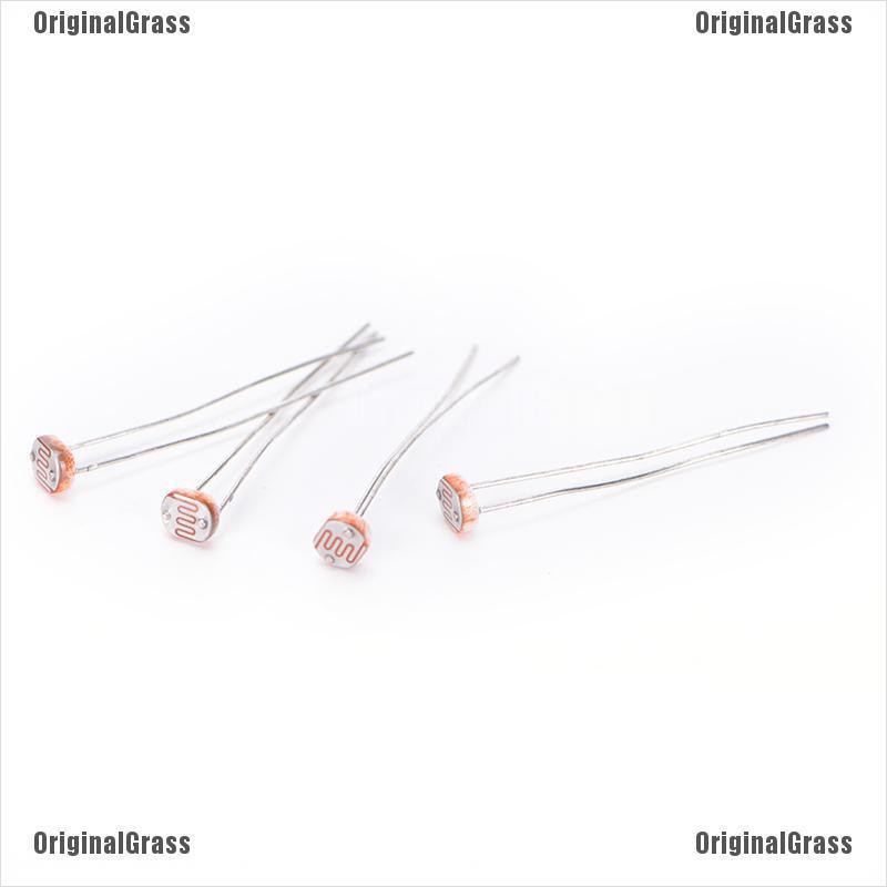 Set 20 điện trở quang ldr 5mm cảm biến điện trở phụ thuộc ánh sáng gl5516 arduino