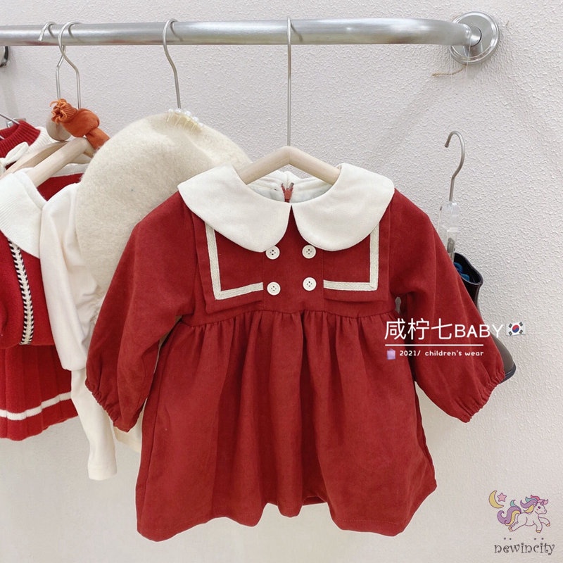 Đầm nhung thời trang thu đông hàn quốc dành cho bé gái