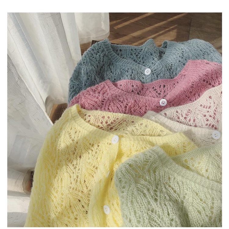 Áo Khoác Cardigan Dệt Kim Cổ Chữ V Thời Trang Cho Nữ