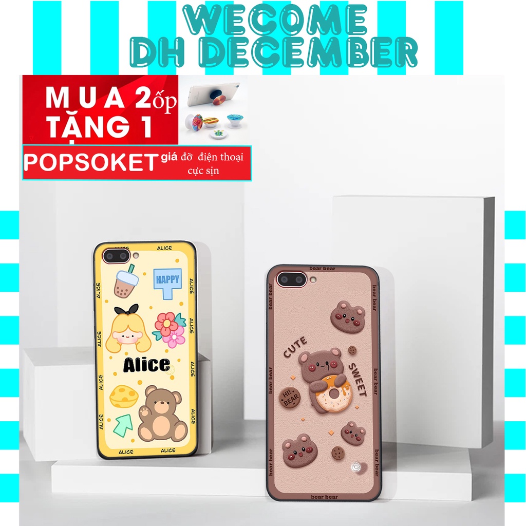 Ốp lưng Oppo A3S / A1K  in hình 3D gấu mới nhất - sang - chảnh - ĐẸP- BỀN