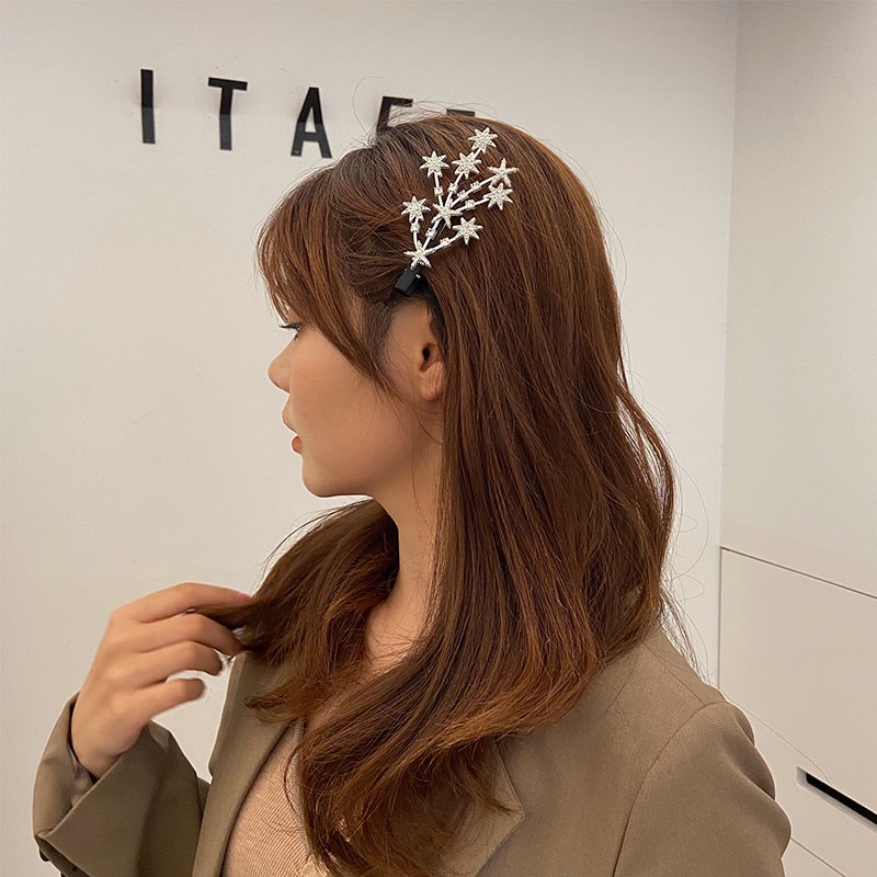 Kẹp Tóc Hình Ngôi Sao Đính Đá Lấp Lánh Thời Trang Cho Nữ