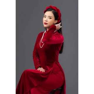 áo Dài Nhung kèm quần
