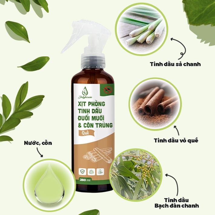 Bình xịt phòng đuổi kiến ba khoang 280ml JULYHOUSE