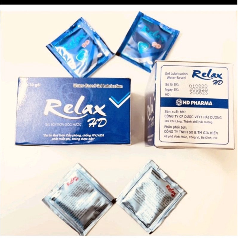 0Combo 30 Gói Gel Bôi Trơn Tăng Khoái Cảm Gốc nước Relax 5Gram tiệt trùng mát lạnh